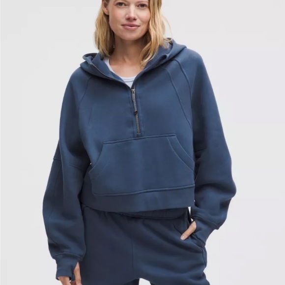 Lululemon Scuba Half Zip Blue Hoodie